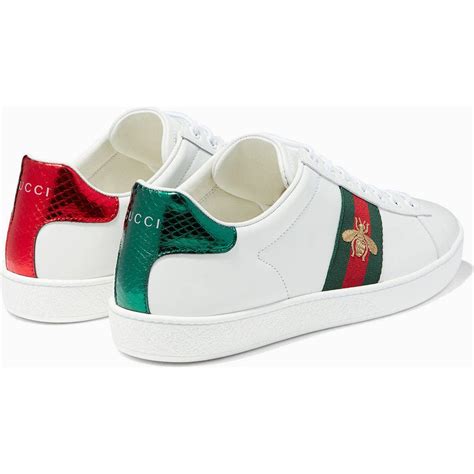 gucci embroidered sneaker|gucci ace bee platform sneakers.